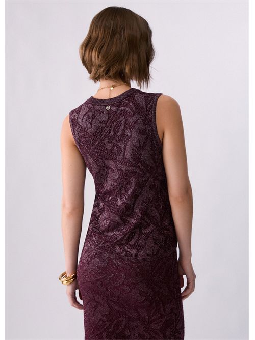 Top in pizzo lamé LIU JO | WF6097MA26S/X0786